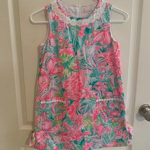 A multicolored girls "Lilly Pulitzer" dress.